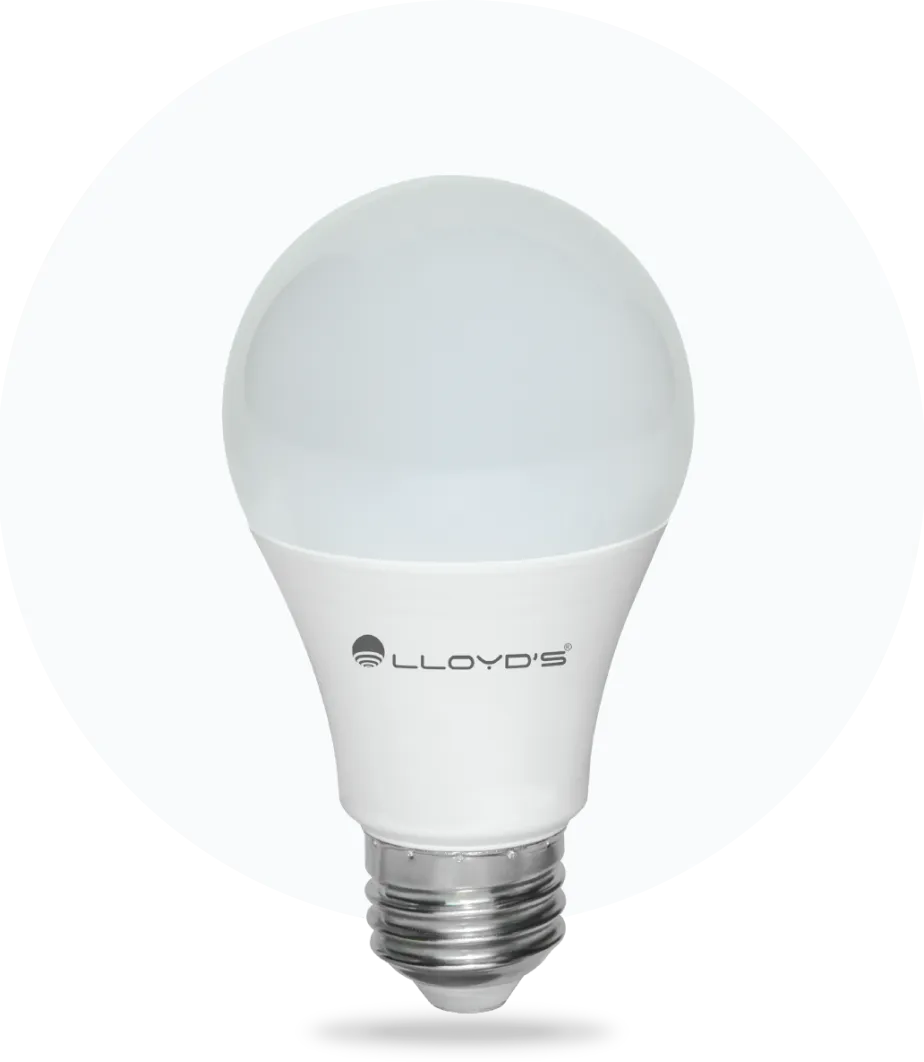 White smart LED light bulb